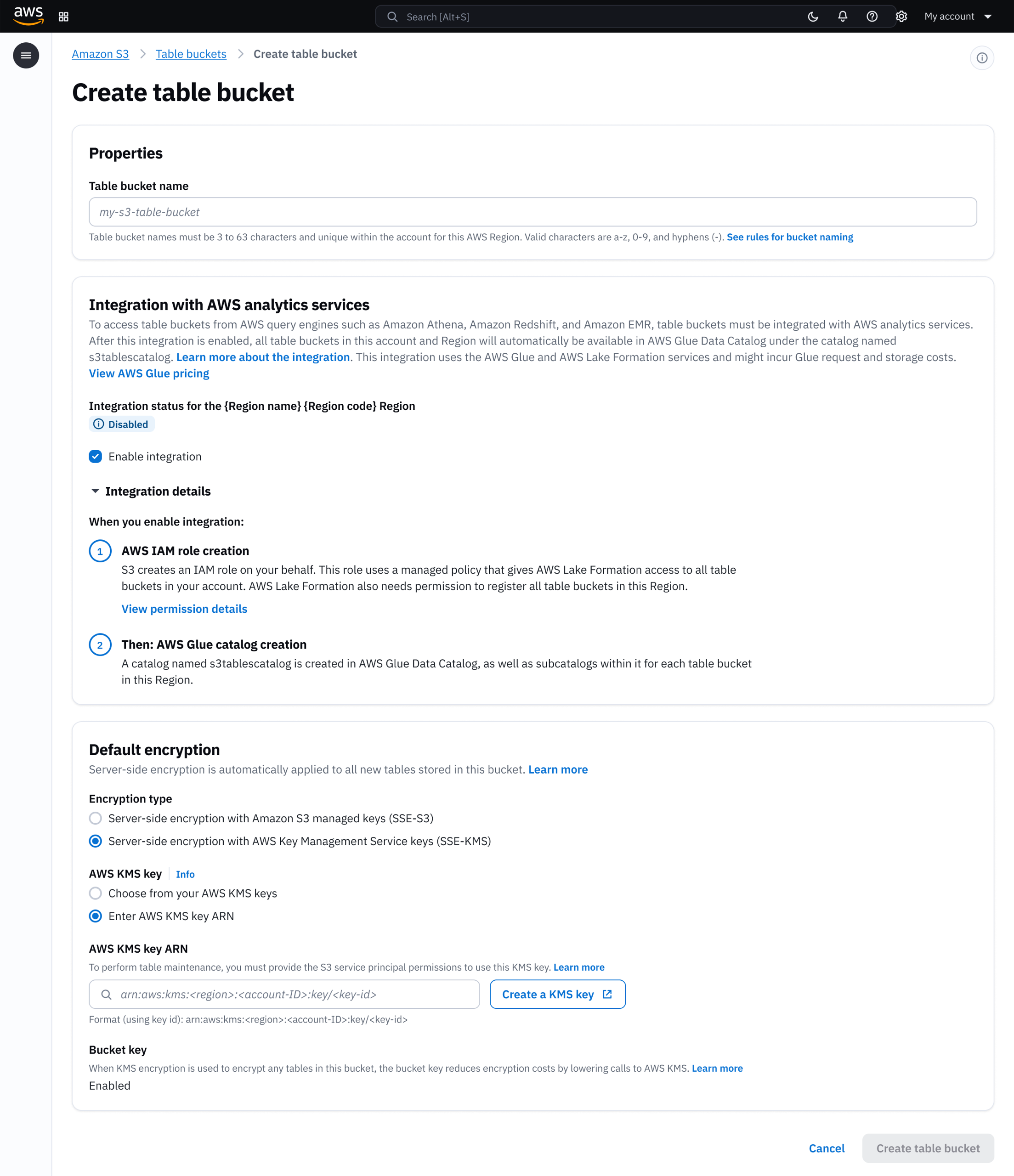 Integration configuration