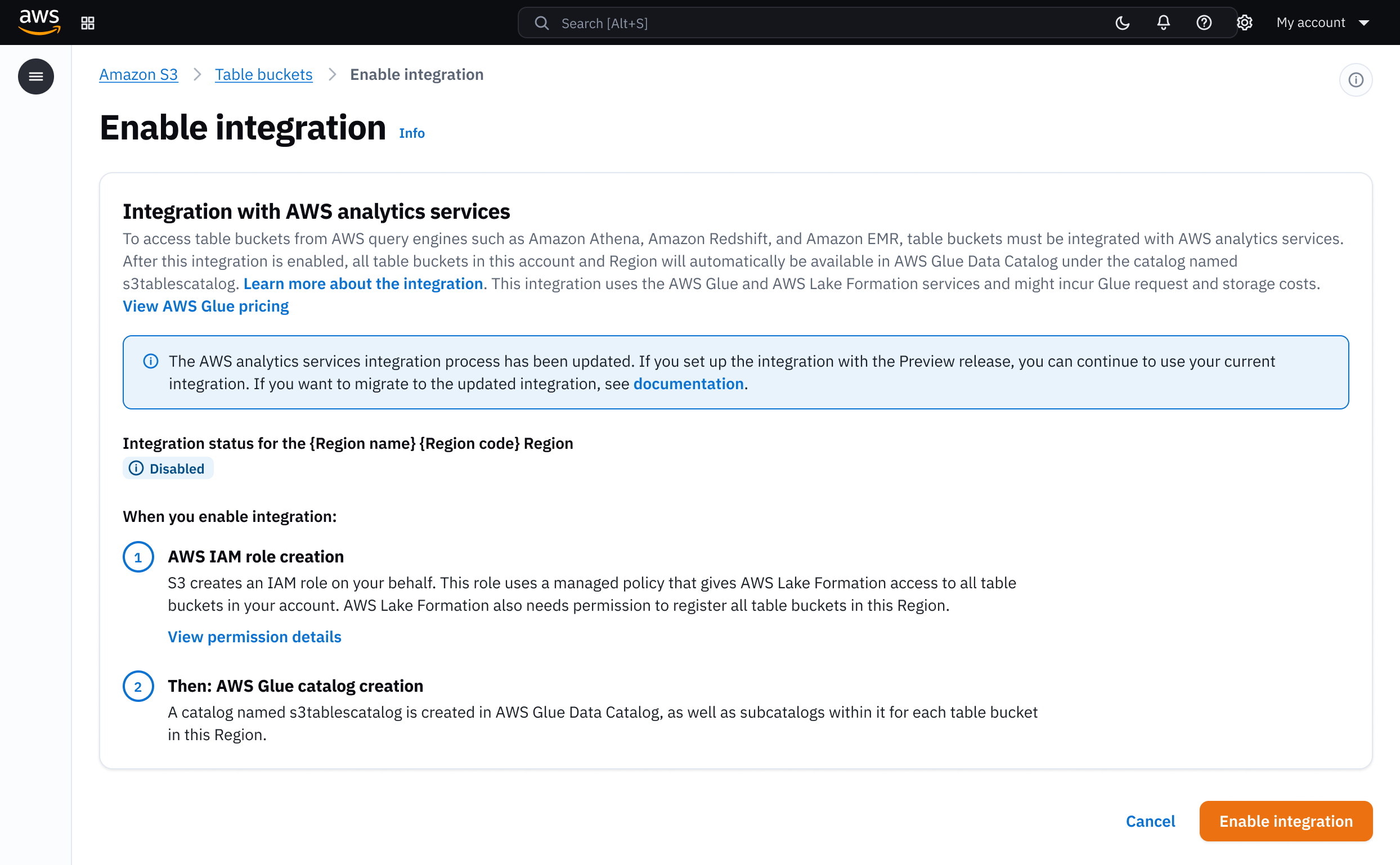 Single-click integration